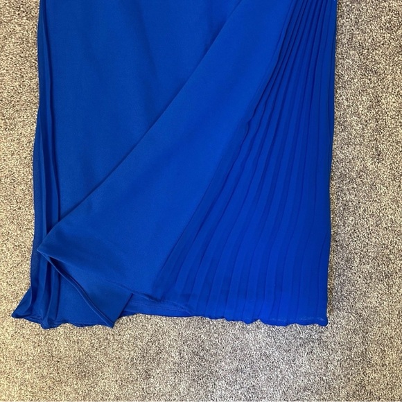 DKNY Women's Dress Royal Blue Pleated Sides Sleeveless Size 6 - NWT $129 - Picture 5 of 16
